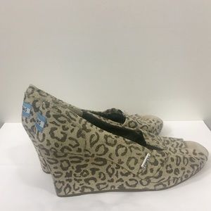 TOMS Stella Peep-Toe Wedges